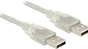 Kabel USB Delock USB-A - USB-A 1 m Przezroczysty (83887) 1
