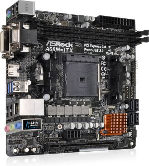 Płyta główna ASRock A68M-ITX, A68H, DualDDR3-2133, SATA3, RAID, HDMI, DVI, D-Sub, mITX (A68M-ITX) 5