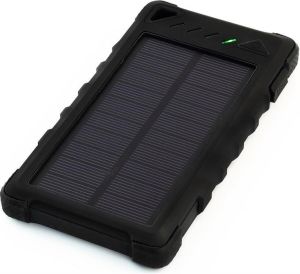 Powerbank PowerNeed Sunen Power Bank 8000mAh z panelem solarnym 0.95W, czarny (S8000B) 2
