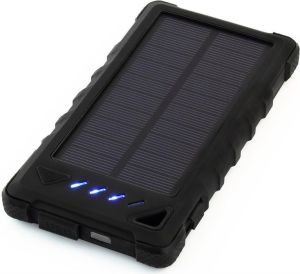 Powerbank PowerNeed Sunen Power Bank 8000mAh z panelem solarnym 0.95W, czarny (S8000B) 3