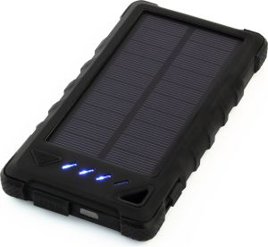 Powerbank PowerNeed Sunen Power Bank 8000mAh z panelem solarnym 0.95W, czarny (S8000B) 9