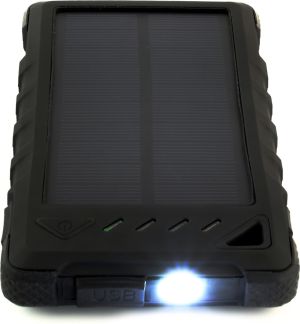 Powerbank PowerNeed Sunen Power Bank 8000mAh z panelem solarnym 0.95W, czarny (S8000B) 10