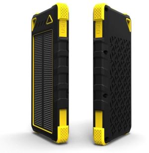 Powerbank PowerNeed Sunen Power Bank 8000mAh z panelem solarnym 0.95W, żółty (S8000Y) 12