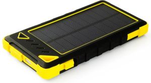 Powerbank PowerNeed Sunen Power Bank 8000mAh z panelem solarnym 0.95W, żółty (S8000Y) 3