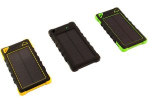 Powerbank PowerNeed Sunen Power Bank 8000mAh z panelem solarnym 0.95W, żółty (S8000Y) 8