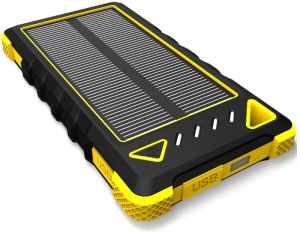 Powerbank PowerNeed Sunen Power Bank 8000mAh z panelem solarnym 0.95W, żółty (S8000Y) 9