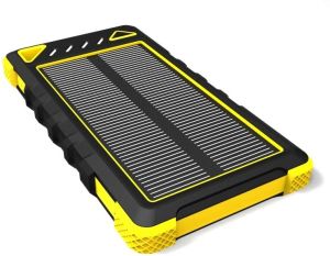 Powerbank PowerNeed Sunen Power Bank 8000mAh z panelem solarnym 0.95W, żółty (S8000Y) 10