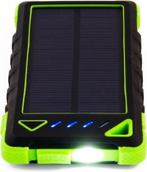 Powerbank PowerNeed Sunen Power Bank 8000mAh z panelem solarnym 0.95W, zielony (S8000G) 8