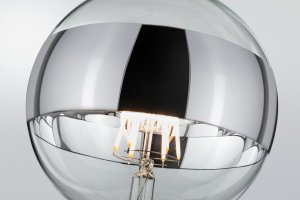 Paulmann Źródło LED G125 zwierciadło pierścień 6W 230V 520lm E27 2700K Srebrny ściemniany 3