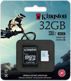 Karta Kingston Action Camera MicroSDHC 32 GB Class 10  (SDCAC/32GB) 1