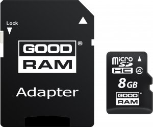Karta GoodRam microCARD MicroSDHC 8 GB Class 4  (M40A-0080R11) 1