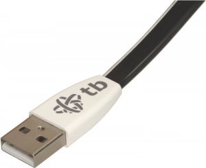 Kabel USB TB Print USB-A - 1 m Czarny Biały (AKTBXKUAMFI100B) 3