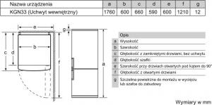 Lodówka Bosch KGN33NWEB 8