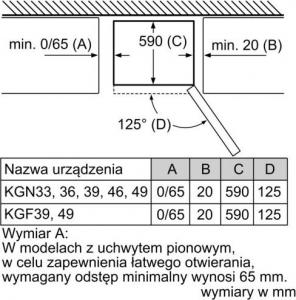 Lodówka Bosch KGN33NWEB 9