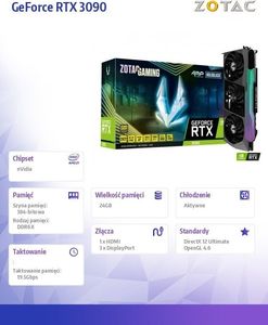 Karta graficzna Zotac GeForce RTX 3090 AMP Extreme Holo 24GB GDDR6X (ZT-A30900B-10P) 9