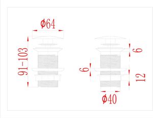 vidaXL Korek klik-klak bez przelewu, szary, 6,4x6,4x9,1 cm 8