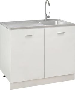 Zlewozmywak vidaXL  kuchenny z ociekaczem, srebrny, 1000x600x155 mm, stal 4