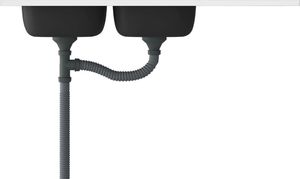 Zlewozmywak vidaXL  kuchenny dwukomorowy, srebrny, 1200x500x155 mm, stal 7