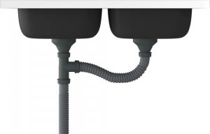 Zlewozmywak vidaXL Zlew kuchenny dwukomorowy, srebrny, 800x600x155 mm, stal 5