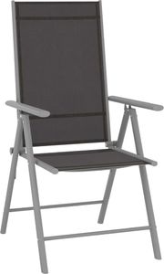 vidaXL 7-cz. zestaw mebli jadalnianych do ogrodu, aluminium 4