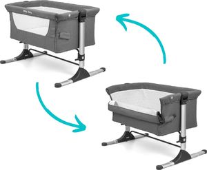 Milly Mally Łóżeczko Dostawne Side by Side, STONE 7