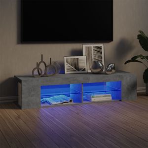 vidaXL Szafka TV z oświetleniem LED, szarość betonu, 135x39x30 cm 1