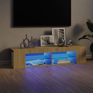 vidaXL Szafka TV z oświetleniem LED, dąb sonoma, 135x39x30 cm 1
