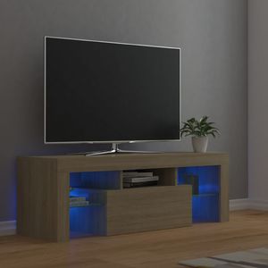 vidaXL Szafka pod TV z oświetleniem LED, dąb sonoma, 120x35x40 cm 1