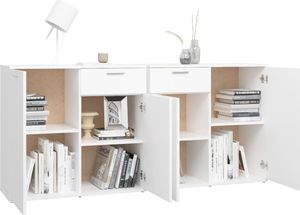 vidaXL Szafka, biała, 160x36x75 cm, płyta 4