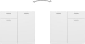 vidaXL Szafka, biała, 160x36x75 cm, płyta 5