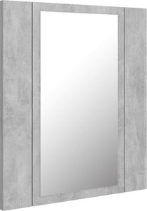 vidaXL Szafka górna z lustrem i LED 40 cm szarość betonu (804952) 1