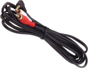 Kabel Maclean Jack 3.5mm - RCA (Cinch) x2 10m czarny (MCTV-827) 3