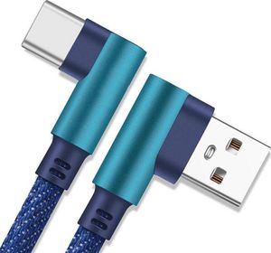 Kabel USB Hertz USB-A - USB-C 1 m Niebieski (KK21U) 2