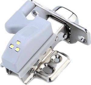 ECpower ZD23F LAMPKA LAMPA MEBLE 3 x LED NA ZAWIASY SZARA 4