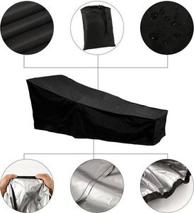 CreativeHome AG698 POKROWIEC OCHRONNY NA LEŻAK OGRODOWY CZARNY 3