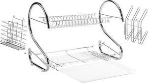 Home Appliances AG373 SUSZARKA DO NACZYŃ 2 POZIOMY OCIEKACZ STAL 4