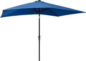 vidaXL Parasol z lampkami LED, na stalowym słupku, niebieski, 2x3 m 6
