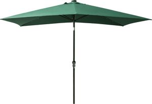 vidaXL Parasol z lampkami LED, na stalowym słupku, zielony, 2x3 m 5