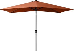 vidaXL Parasol z lampkami LED, na stalowym słupku, terakota, 2x3 m 5