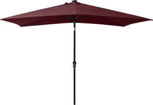 vidaXL Parasol z lampkami LED, na stalowym słupku, bordo, 2x3 m 5