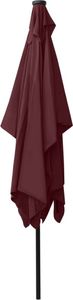 vidaXL Parasol z lampkami LED, na stalowym słupku, bordo, 2x3 m 8