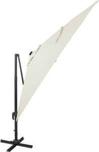 vidaXL Parasol wiszący z lampkami LED i słupkiem, piaskowy, 300 cm 5