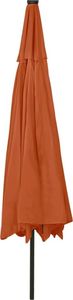 vidaXL Parasol ogrodowy z LED i metalowym słupkiem, 400 cm, terakota 5
