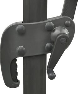 vidaXL Parasol wiszący z lampkami LED i słupkiem, czarny, 300 cm 8