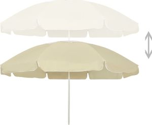 vidaXL Parasol plażowy, piaskowy żółty, 240 cm 2