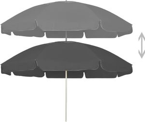 vidaXL Parasol plażowy, antracytowy, 240 cm 2