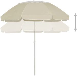 vidaXL Parasol plażowy, piaskowy żółty, 300 cm 5
