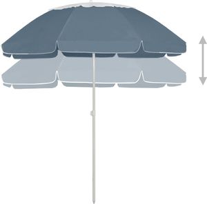 vidaXL Parasol plażowy, niebieski, 300 cm 4
