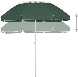 vidaXL Parasol plażowy, zielony, 300 cm 4