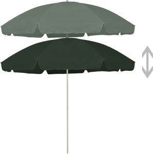 vidaXL Parasol plażowy, zielony, 300 cm 3